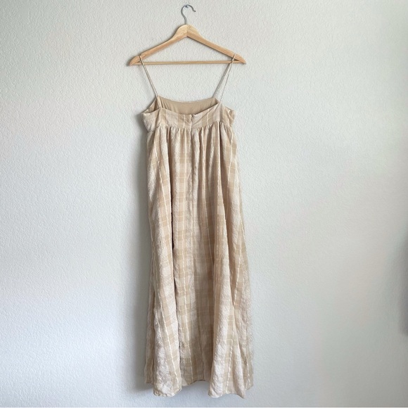 Sabo Dress Womens 4 Tan Plaid Azaria cottagecore - Picture 2 of 8